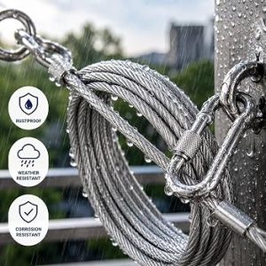 Stainless Steel Rope- 2 pcs (33 foot)