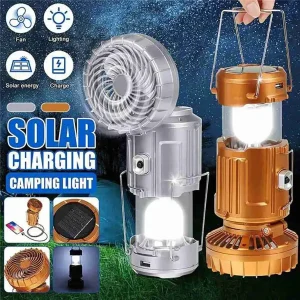 6 in 1 Portable LED Camping Lantern with Fan